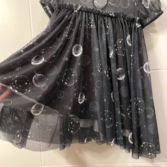 Best Day Ever Kids Space Cadet Short Sleeve Dress Black 3T Planets Celestial - Picture 8 of 16